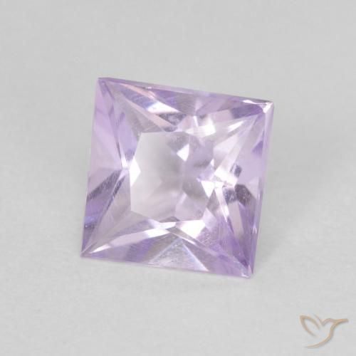 0.79 ct Violet Amethyst Stone, Natural Amethyst in Princess-Cut Shape for Sale