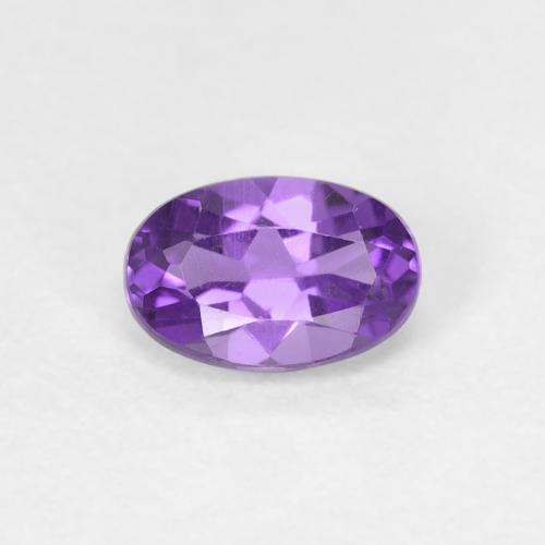 0.44 ct Violet Amethyst Gemstone, Amethyst Gem in Oval Facet Shape for Sale.