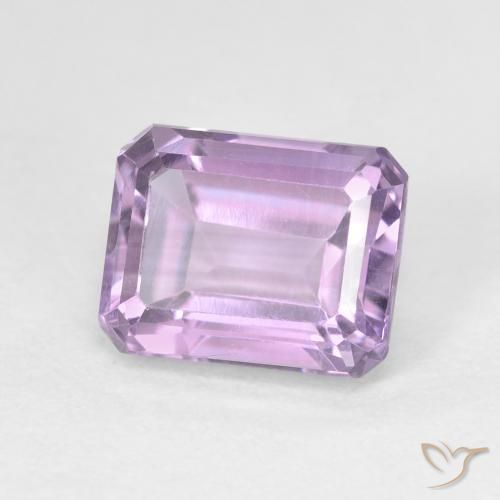 2.64 ct Violet Amethyst Stone, Natural Amethyst in Octagon Step Cut Shape for Sale