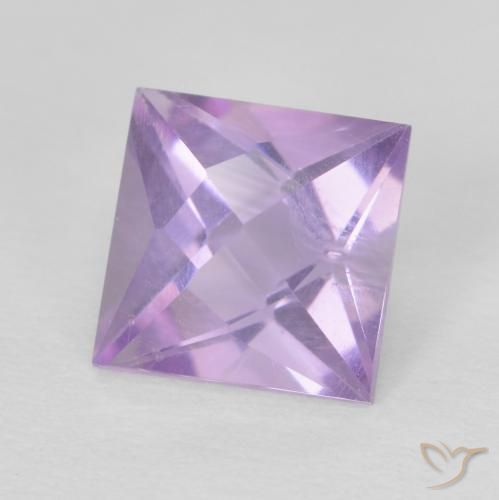 1.21 ct Violet Amethyst Stone, Natural Amethyst in Square Checkerboard Shape for Sale