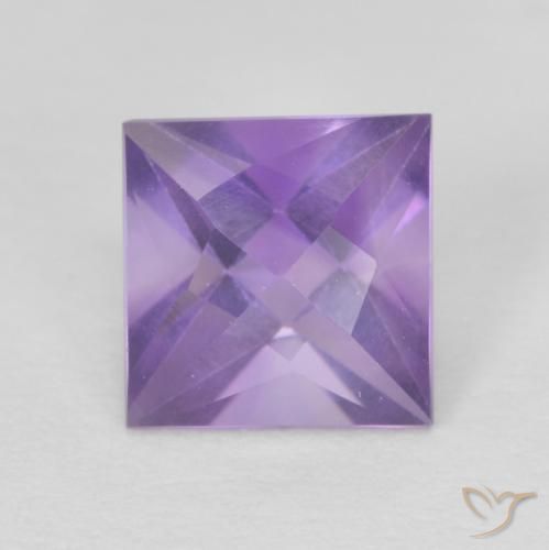 1.14 ct Square Checkerboard Amethyst, 6.1 x 5.7 mm From Brazil, Photo A
