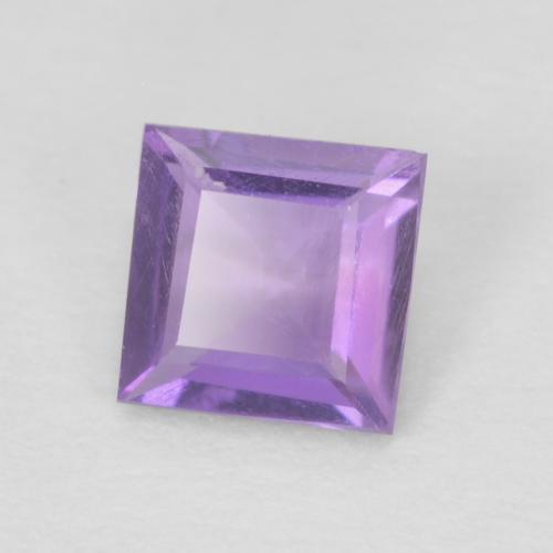 0.37 ct Violet Amethyst Stone, Natural Amethyst in Square Facet Shape for Sale