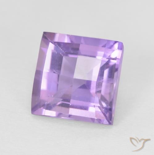 1.86 ct Violet Amethyst Stone, Natural Amethyst in Square Checkerboard Shape for Sale