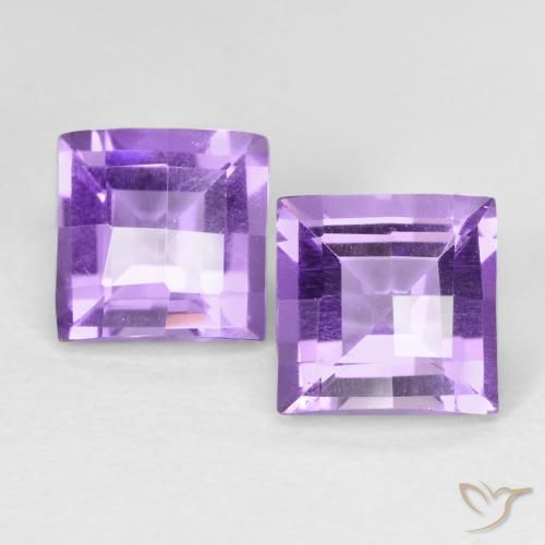 3.56 ct Square Checkerboard Amethyst, 7.1 x 7.1 mm From Brazil, Photo A