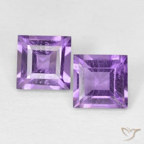 0.87ctw Natural Medium Dark-Violet Amethyst, Square, VVS-VS