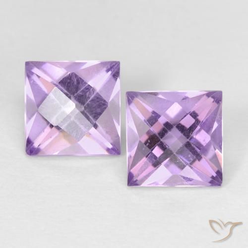 2.48ctw Natural Pinkish Violet Amethyst, Square, VVS-VS