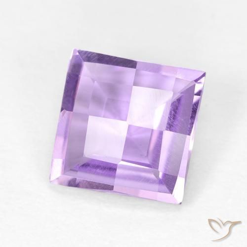 1.42 ct Violet Amethyst Stone, Natural Amethyst in Square Checkerboard Shape for Sale