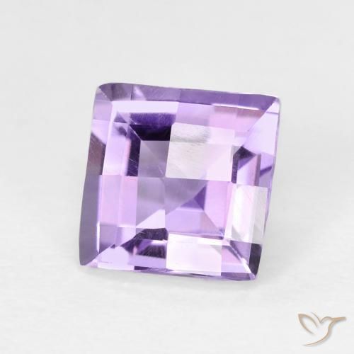 1.66 ct Violet Amethyst Stone, Natural Amethyst in Square Checkerboard Shape for Sale
