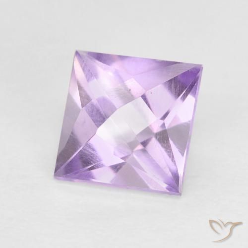 1.18 ct Violet Amethyst Stone, Natural Amethyst in Square Checkerboard Shape for Sale