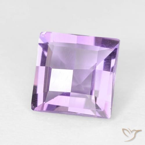 1.42 ct Violet Amethyst Stone, Natural Amethyst in Square Checkerboard Shape for Sale