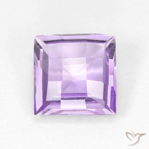 1.56ct Natural Light Pinkish Violet Amethyst, Square, VVS-VS