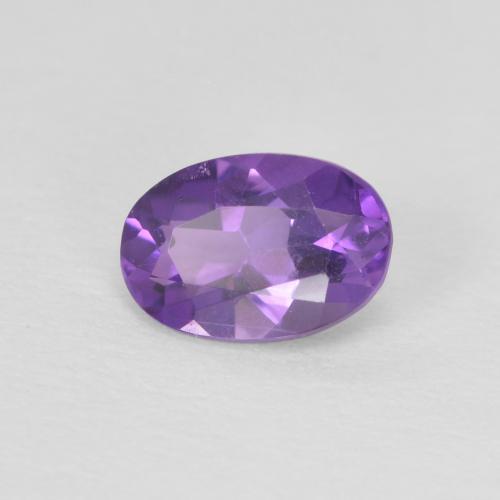 0.43 ct Violet Amethyst Stone, Natural Amethyst in Oval Facet Shape for Sale