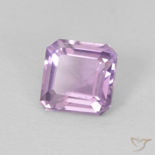 0.65 ct Violet Amethyst Stone, Natural Amethyst in Octagon Step Cut Shape for Sale