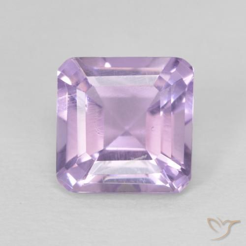 1.02ct Natural Light Pinkish Violet Amethyst, Emerald Cut, VS