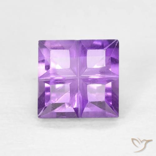 0.55ct Natural Vivid Violet Amethyst, Square, VVS-VS