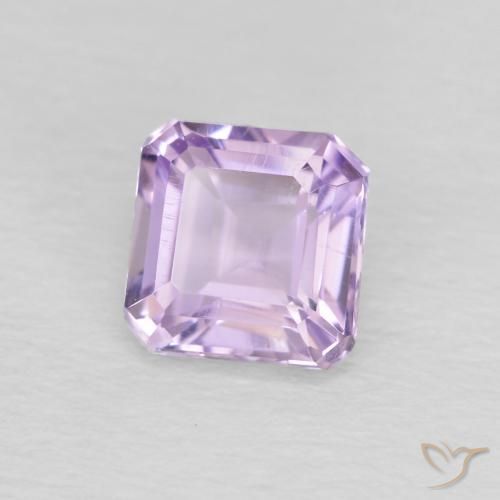 0.65 ct Violet Amethyst Stone, Natural Amethyst in Octagon Step Cut Shape for Sale