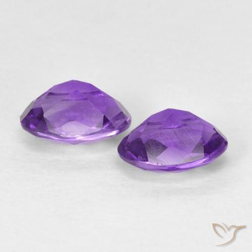 Amethyst Gemstones in 6 x 4 mm (calibrated) Size for Sale, Amethyst Stones in Deep Violet Color