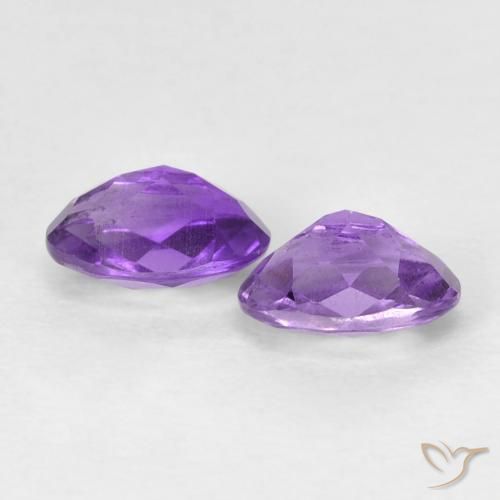 Amethyst Gemstones in 6 x 4 mm (calibrated) Size for Sale, Amethyst Stones in Iris Violet Color