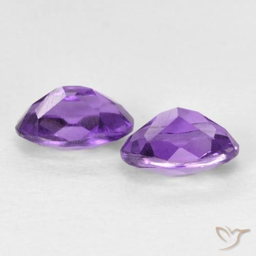 Amethyst Gemstones in 6 x 4 mm (calibrated) Size for Sale, Amethyst Stones in Medium Violet Color
