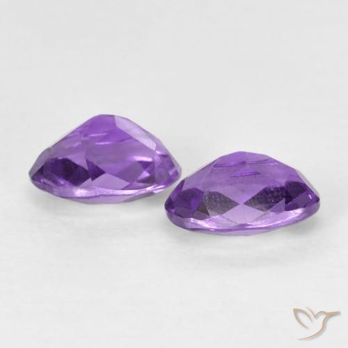 Amethyst Gemstones in 6 x 4 mm (calibrated) Size for Sale, Amethyst Stones in Vivid Violet Color