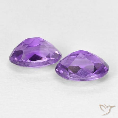 Amethyst Gemstones in 6 x 4 mm (calibrated) Size for Sale, Amethyst Stones in Deep Violet Color