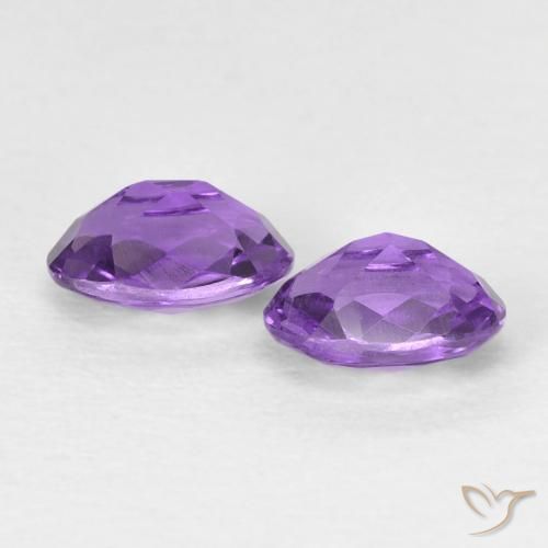 Amethyst Gemstones in 6 x 4 mm (calibrated) Size for Sale, Amethyst Stones in Deep Violet Color