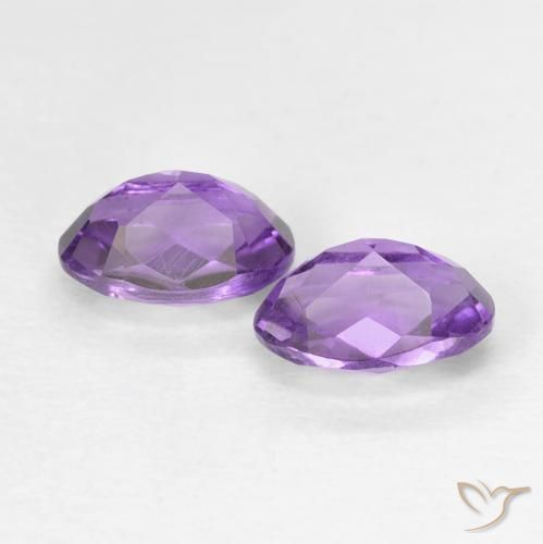 Amethyst Gemstones in 6 x 4 mm (calibrated) Size for Sale, Amethyst Stones in Purplish Violet Color