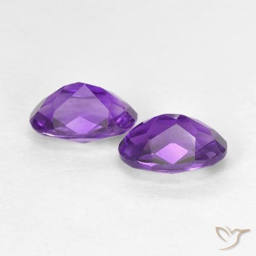 Amethyst Gemstones in 6 x 4 mm (calibrated) Size for Sale, Amethyst Stones in Intense Violet Color