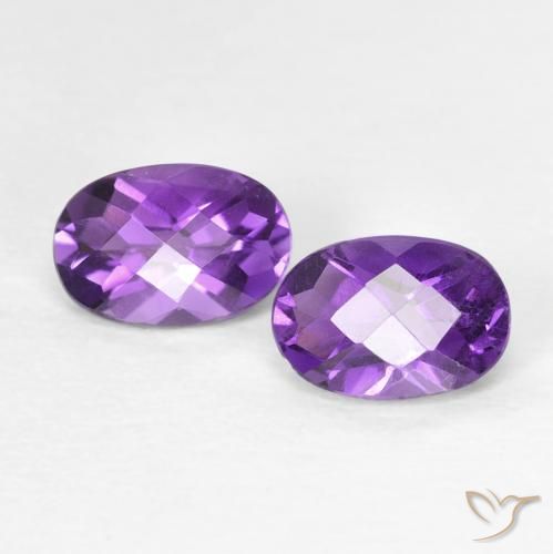 0.87ctw Natural Medium Dark-Violet Amethyst, Oval, VVS-VS