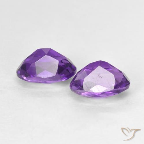Amethyst Gemstones in 6 x 4 mm (calibrated) Size for Sale, Amethyst Stones in Deep Violet Color