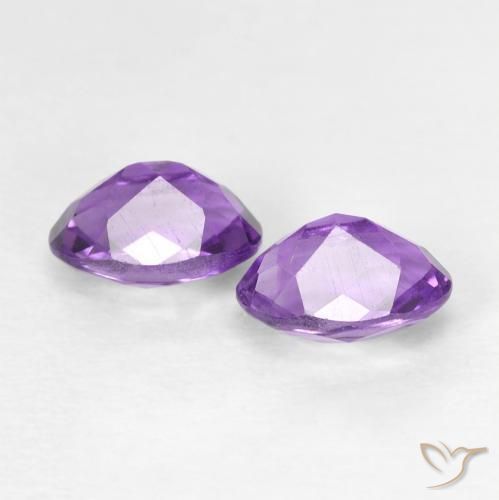 Amethyst Gemstones in 6 x 4 mm (calibrated) Size for Sale, Amethyst Stones in Iris Violet Color