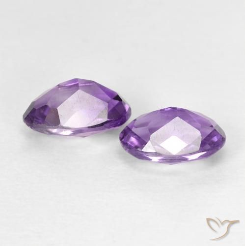 Amethyst Gemstones in 6 x 4 mm (calibrated) Size for Sale, Amethyst Stones in Medium Purplish Violet Color