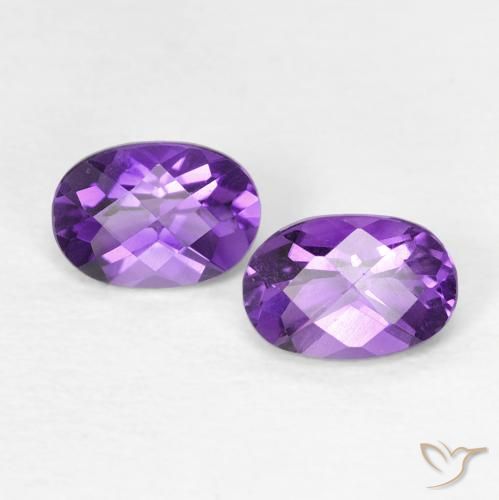 0.82ctw Natural Deep Violet Amethyst, Oval, VVS-VS