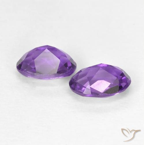 Amethyst Gemstones in 6 x 4 mm (calibrated) Size for Sale, Amethyst Stones in Deep Violet Color