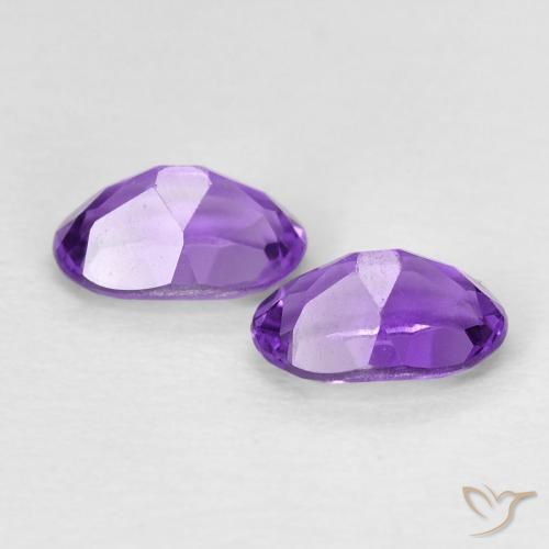 Amethyst Gemstones in 6 x 4 mm (calibrated) Size for Sale, Amethyst Stones in Medium Light-Violet Color