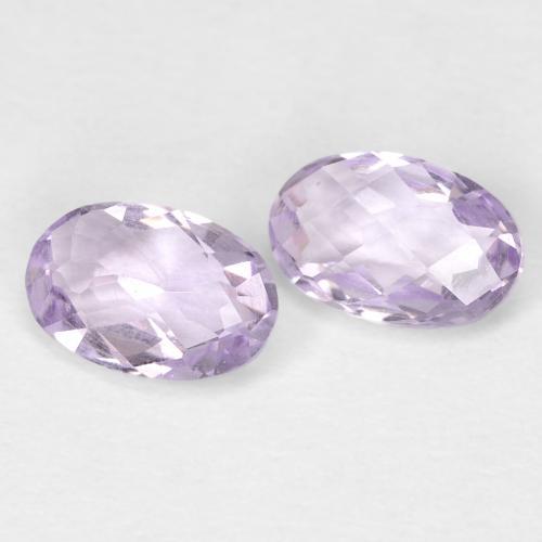 0.74 ctw Violet Amethyst Stones, Natural Amethyst in Oval Checkerboard Shape for Sale