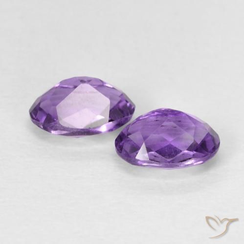 Amethyst Gemstones in 6 x 4 mm (calibrated) Size for Sale, Amethyst Stones in Intense Violet Color