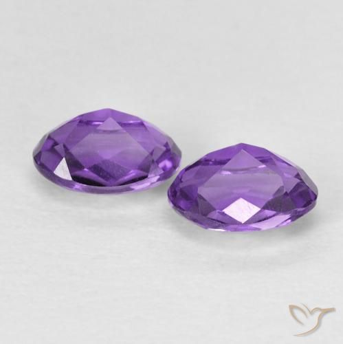 Amethyst Gemstones in 6 x 4 mm (calibrated) Size for Sale, Amethyst Stones in Vivid Violet Color