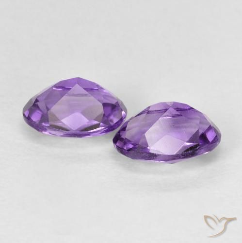 Amethyst Gemstones in 6 x 4 mm (calibrated) Size for Sale, Amethyst Stones in Intense Violet Color