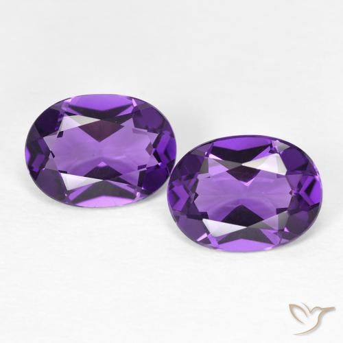 2.1 ct Oval Cut Amethyst, 8.2 x 6.2 mm From Brazil, Photo A