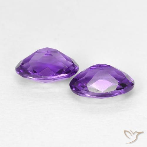 Amethyst Gemstones in 6 x 4 mm (calibrated) Size for Sale, Amethyst Stones in Medium Light-Violet Color