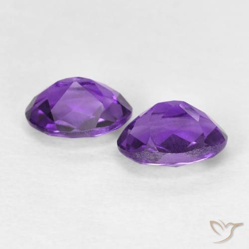 Amethyst Gemstones in 6 x 4 mm (calibrated) Size for Sale, Amethyst Stones in Vivid Violet Color