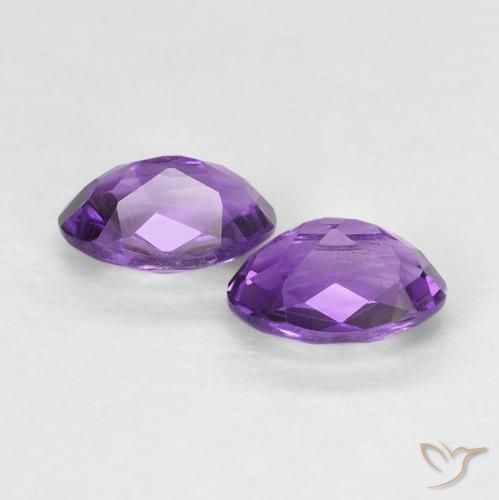 Amethyst Gemstones in 6 x 4 mm (calibrated) Size for Sale, Amethyst Stones in Vivid Violet Color
