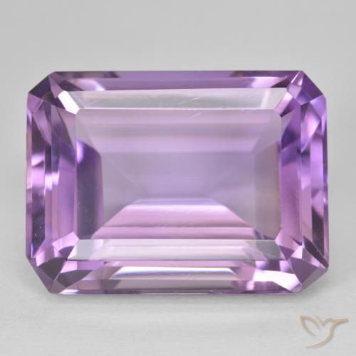 23.96ct Natural Medium Light Purplish-Violet Amethyst, Emerald Cut, VVS