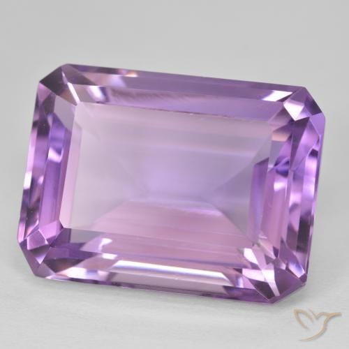 23.96 ct Violet Amethyst Stone, Natural Amethyst in Octagon Step Cut Shape for Sale