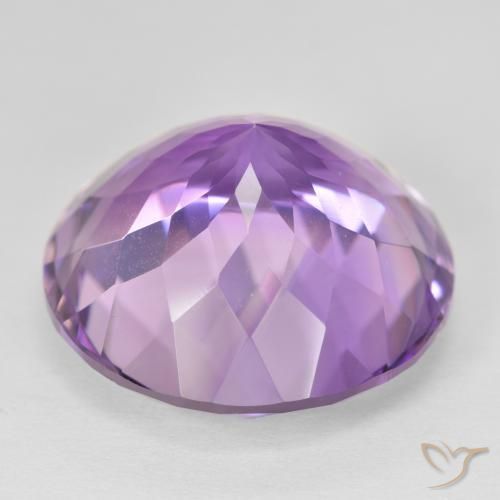 Amethyst Gemstone in 20 mm (calibrated) Size for Sale, Amethyst Stone in Medium Light Purplish-Violet Color