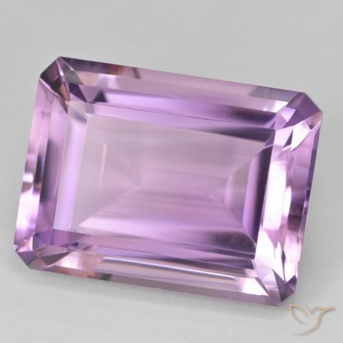 23.19 ct Violet Amethyst Stone, Natural Amethyst in Octagon Step Cut Shape for Sale