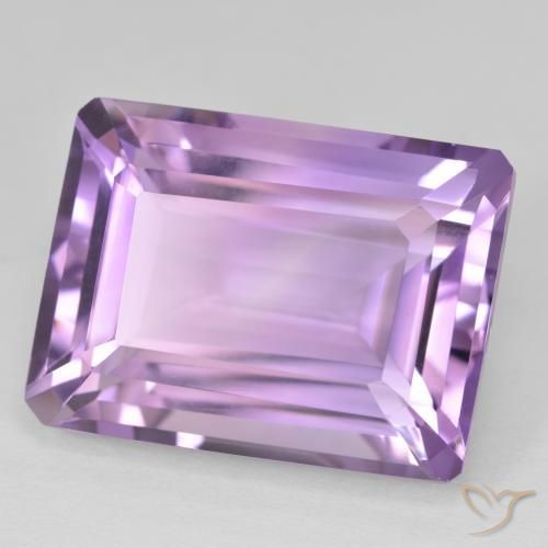 22.77 ct Violet Amethyst Stone, Natural Amethyst in Octagon Step Cut Shape for Sale