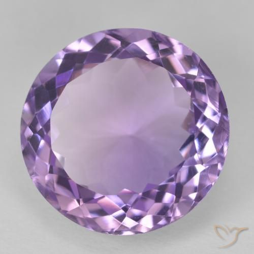 13.96 ct Violet Amethyst Stone, Natural Amethyst in Round Facet Shape for Sale