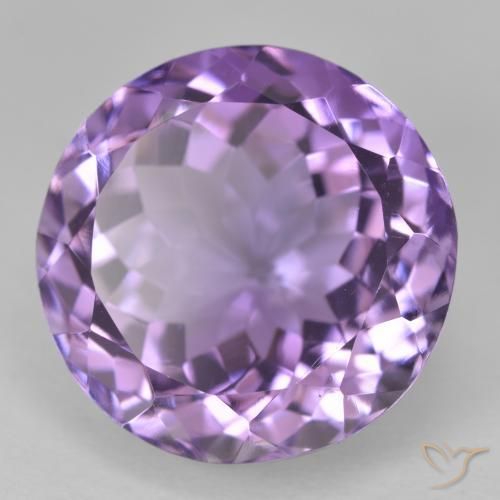 15.81 ct Violet Amethyst Stone, Natural Amethyst in Round Facet Shape for Sale